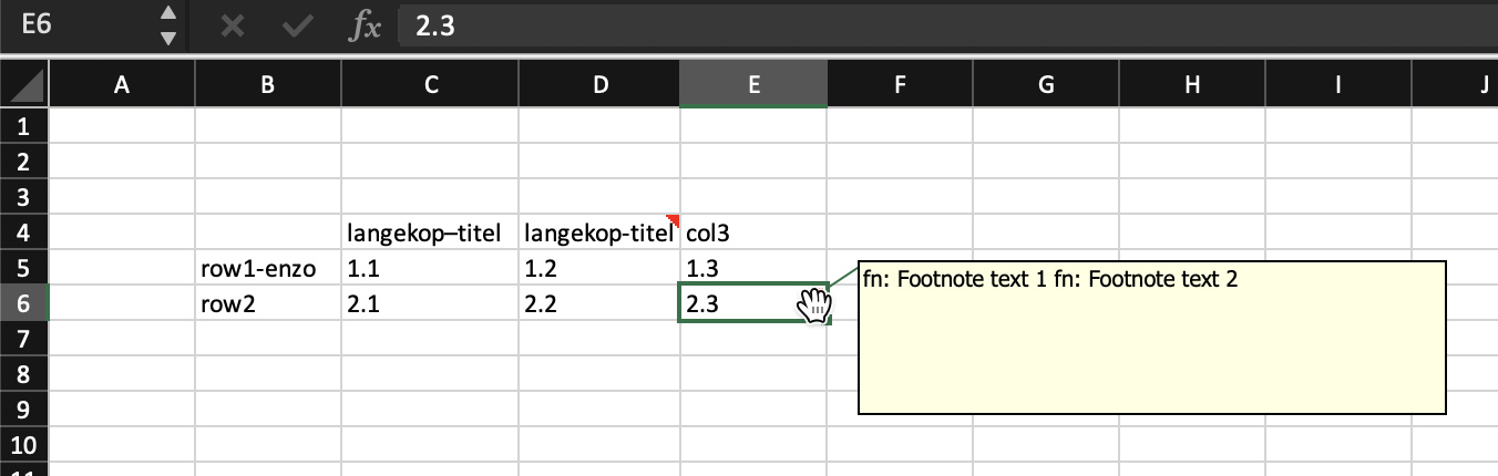 Creating Footnotes In Linked Tables Tangelo Software